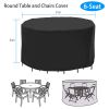 Circular Table Cover UV Water Resistant Outdoor Furniture Protector For Small Round Table Chairs Set