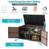 88 Gallon Garden Patio Rattan Storage Container Box