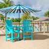 Patio Bar Stools Adirondack Arm Chairs Set of 2, All Weather Outdoor Furniture Wood-Like HDPE Deck Backyard Garden Dining Chairs, Beach Balcony Chair