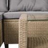 Outdoor;  Patio Furniture Sets;  4 Piece Conversation Set Wicker Ratten Sectional Sofa with Seat Cushions