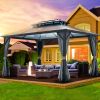 10X13ft Patio Gazebo with Netting & Curtains