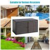 88 Gallon Garden Patio Rattan Storage Container Box