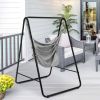 Hanging Padded Hammock Chair with Stand and Heavy Duty Steel