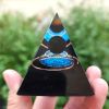 Natural Tiger Eye Orgonite Pyramid Heal Crystals Ball Energy Generator Reiki Chakra Multiplier Orgone Amethyst Meditation Stone