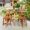 Backyard Garden Indoor Patio Dining Set 5 Piece Dining Table Set